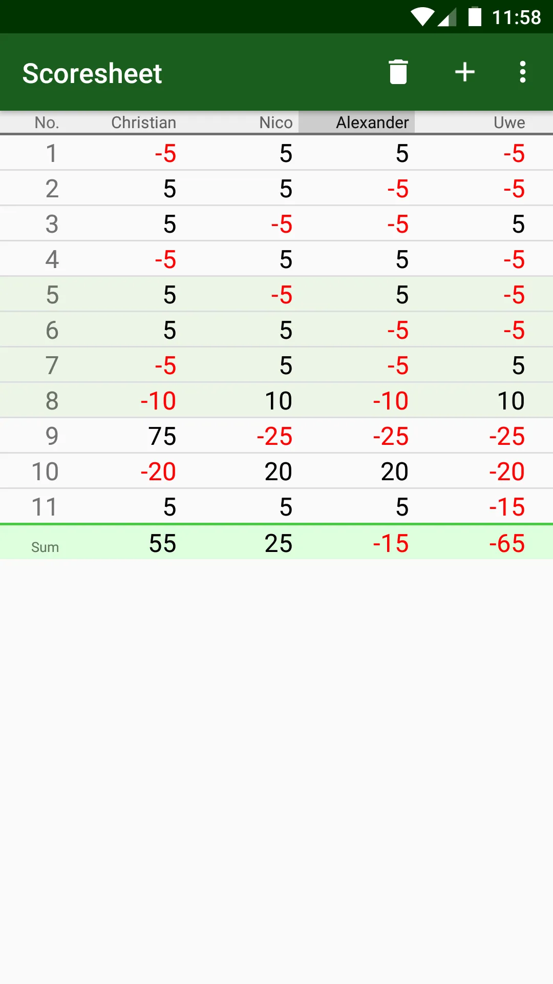 Simple Score Sheet | Indus Appstore | Screenshot