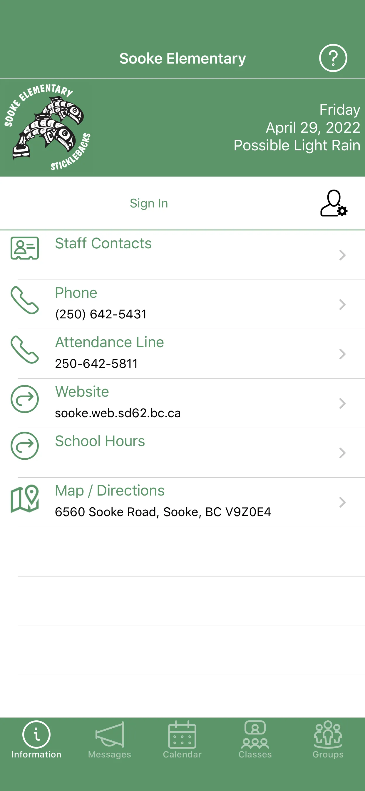 Sooke Elementary | Indus Appstore | Screenshot