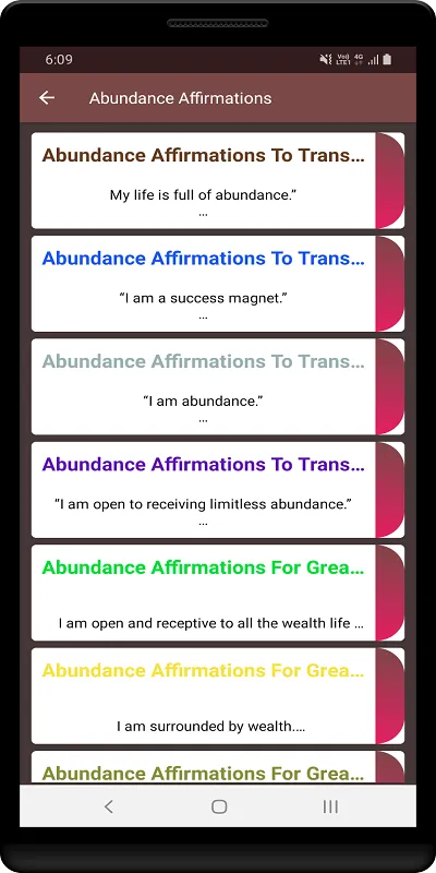 Abundance Affirmations | Indus Appstore | Screenshot