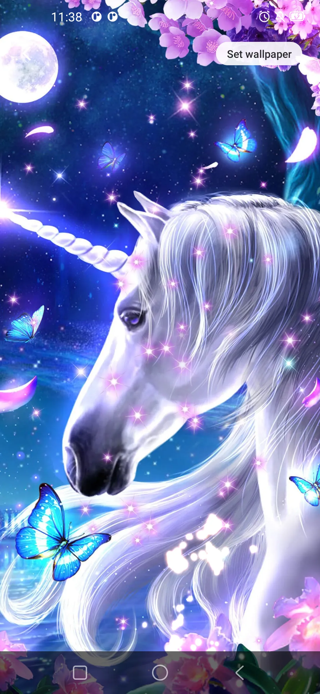 Unicorn Live Wallpaper Glitter | Indus Appstore | Screenshot