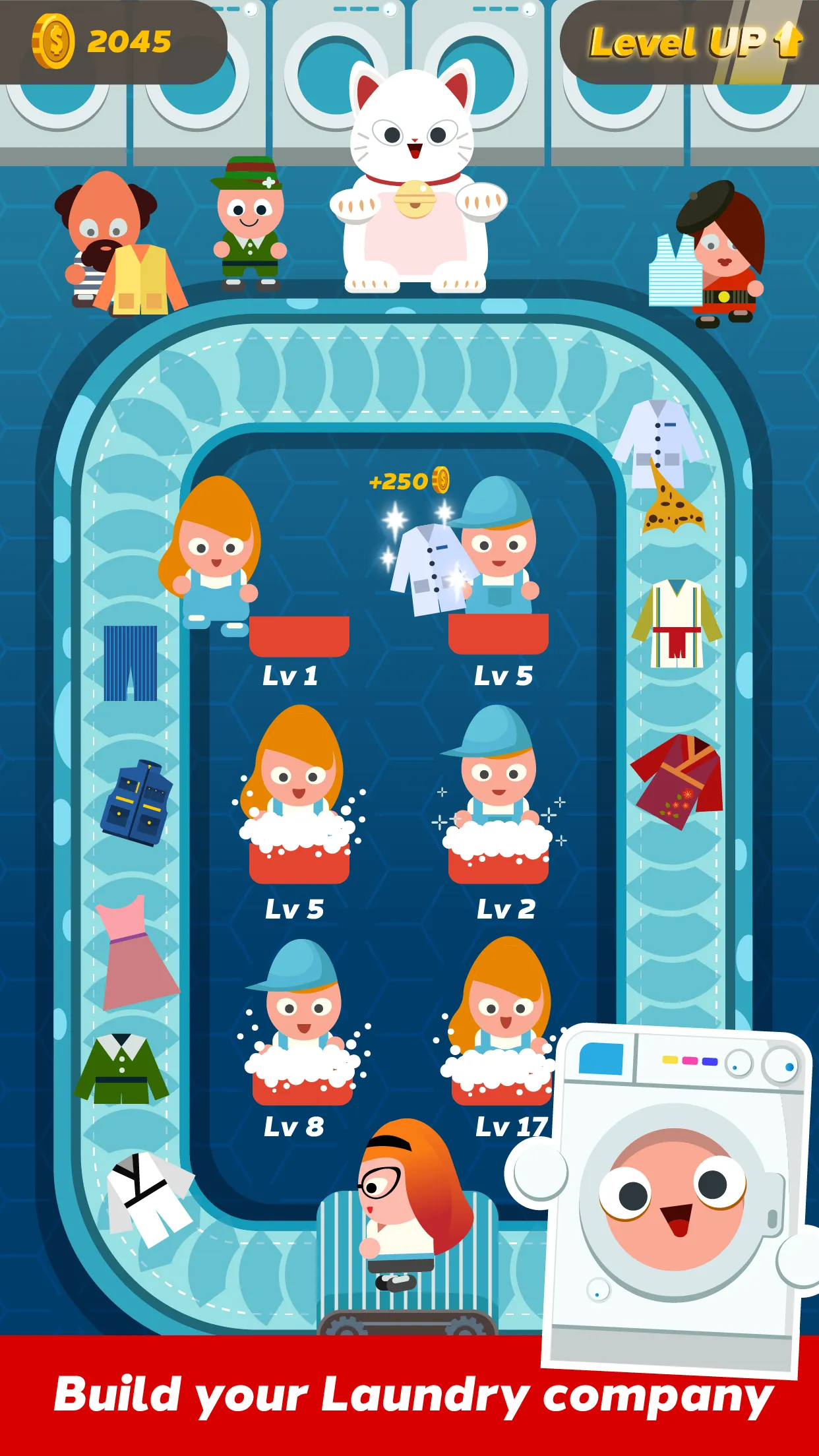 Laundry Idle - a washing tycoo | Indus Appstore | Screenshot