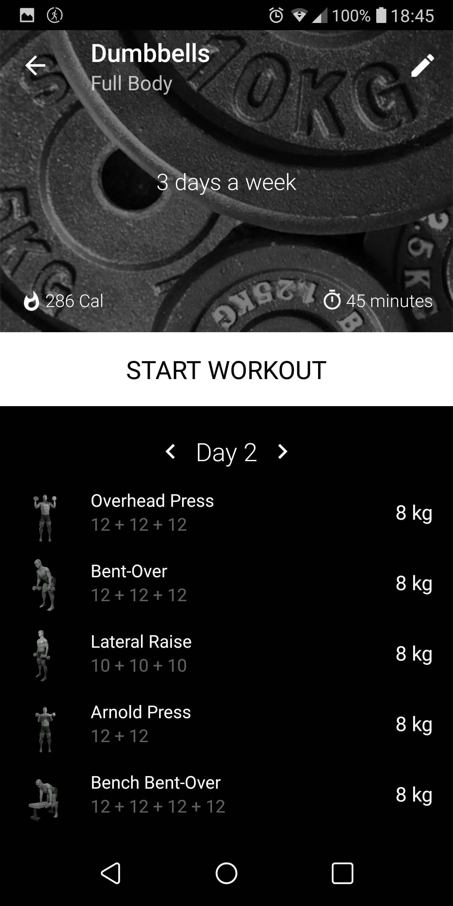 Dumbbell Home Workout | Indus Appstore | Screenshot