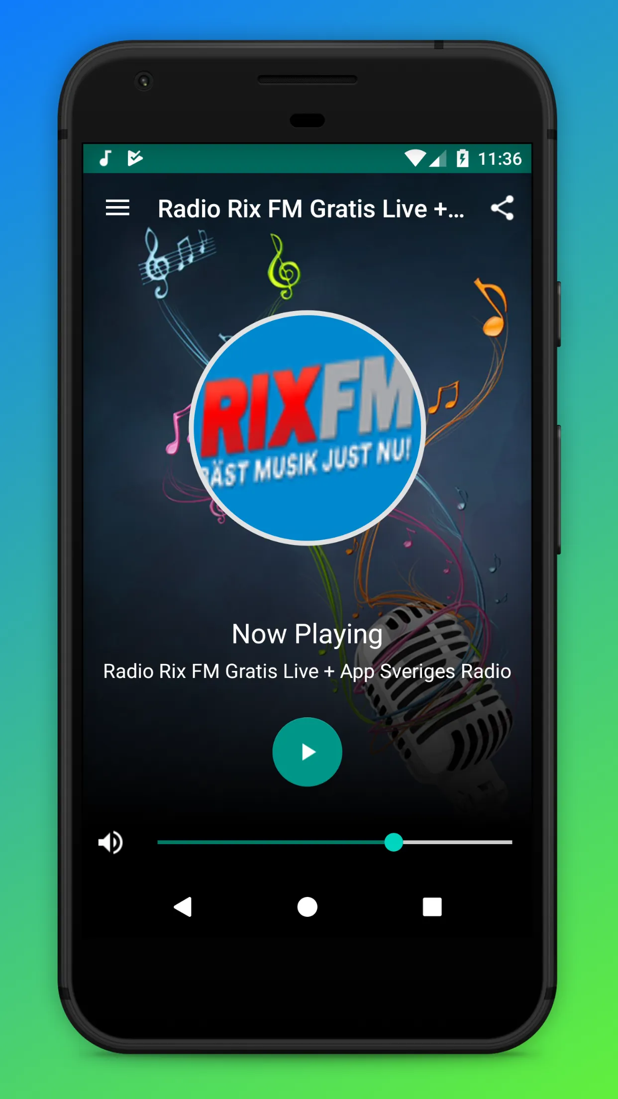 Radio Rix FM App Sveriges | Indus Appstore | Screenshot