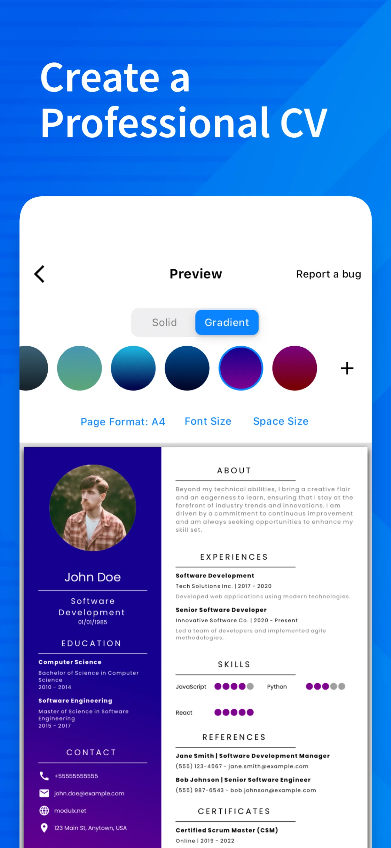 Resume Builder: PDF CV Maker | Indus Appstore | Screenshot