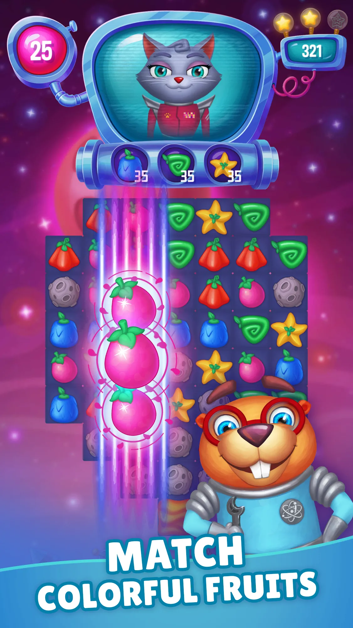 Space Matchers Match 3 Games | Indus Appstore | Screenshot