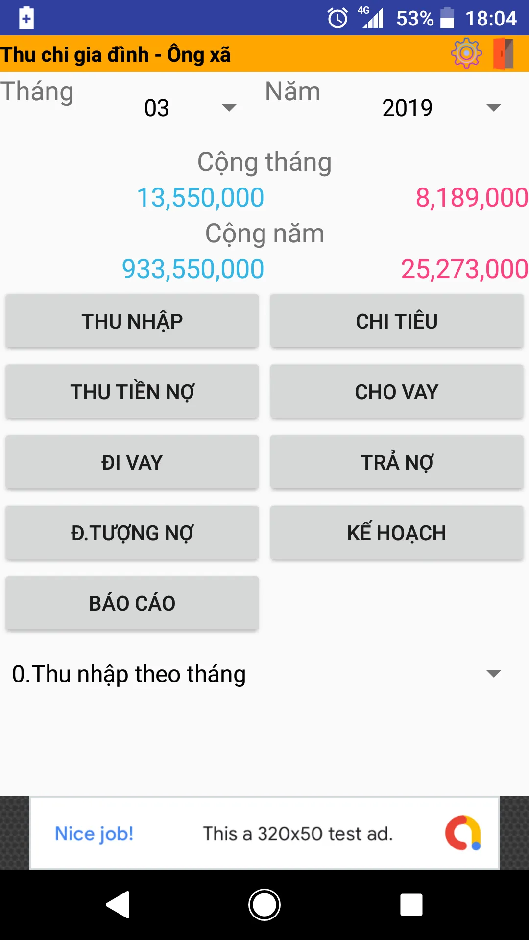 Thu Chi Gia Dinh - QL Chi Tieu | Indus Appstore | Screenshot