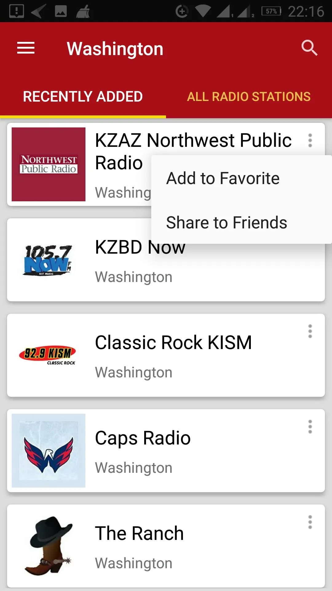 Washington Radio Stations | Indus Appstore | Screenshot