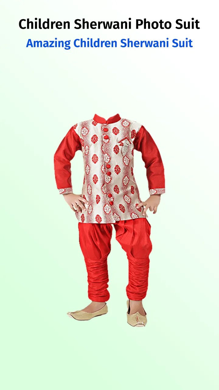 Children Shervani Photo Suit | Indus Appstore | Screenshot