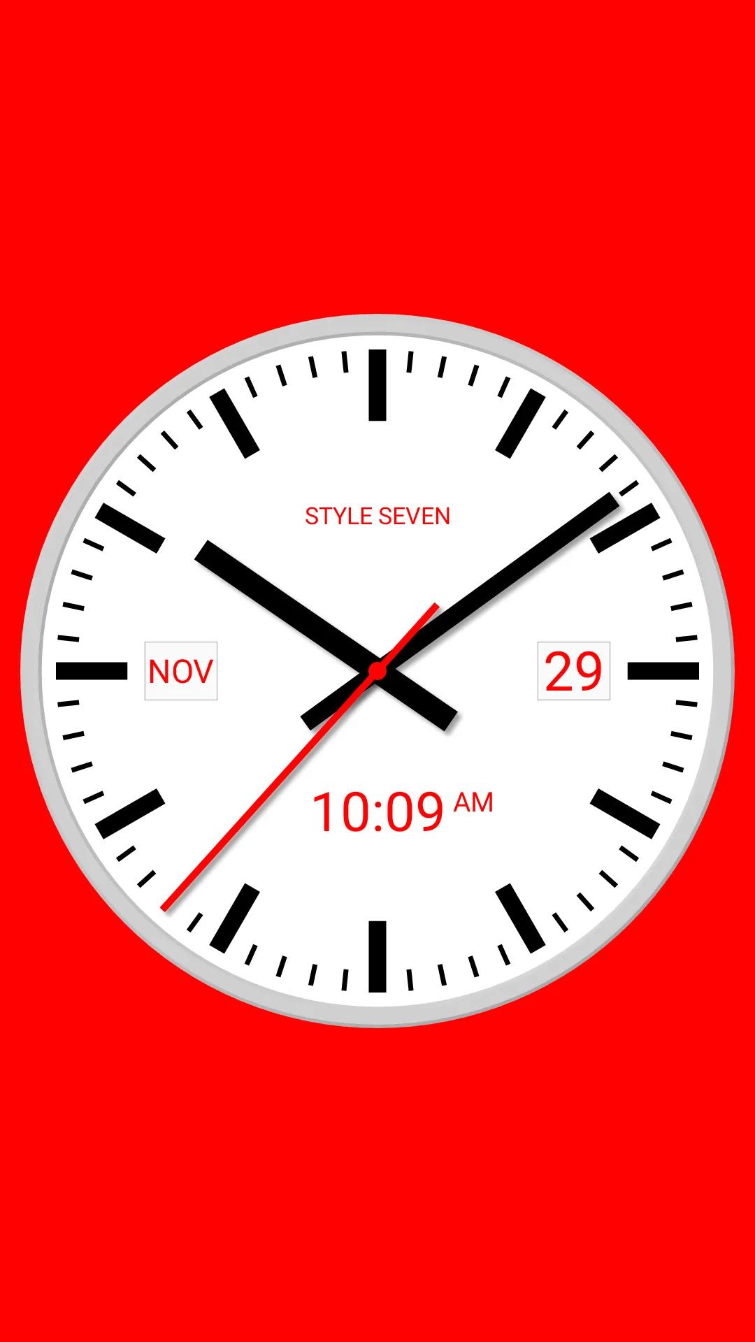 White Analog Clock-7 | Indus Appstore | Screenshot