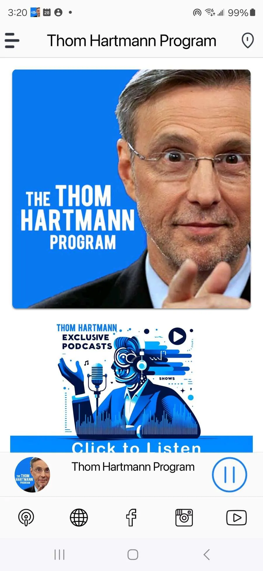 The Thom Hartmann Program | Indus Appstore | Screenshot