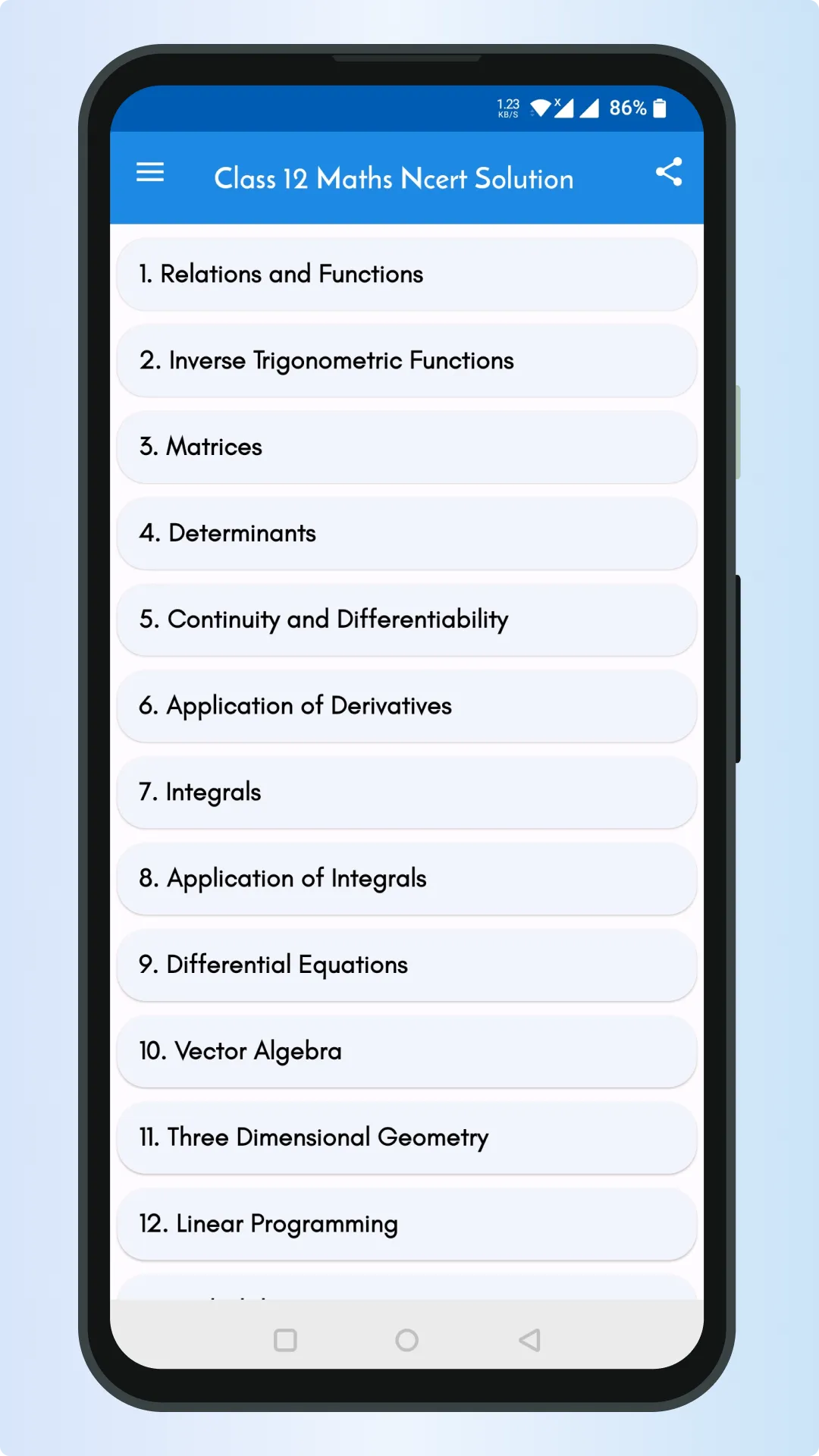 Class 12 Maths NCERT Solutions | Indus Appstore | Screenshot