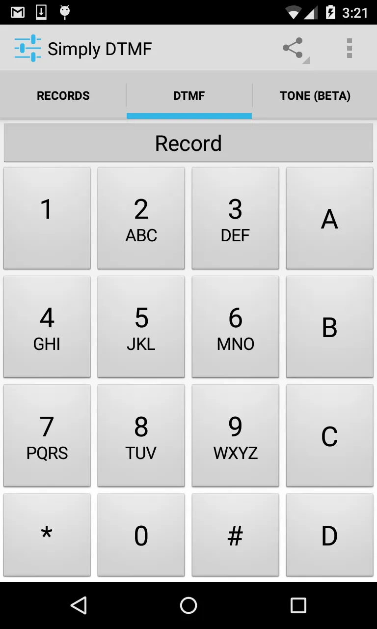 Simply DTMF Tone Generator | Indus Appstore | Screenshot