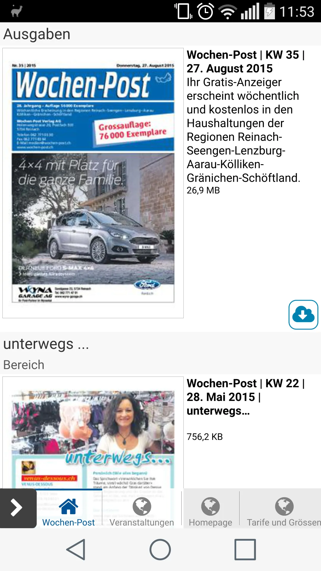 Wochen-Post | Indus Appstore | Screenshot