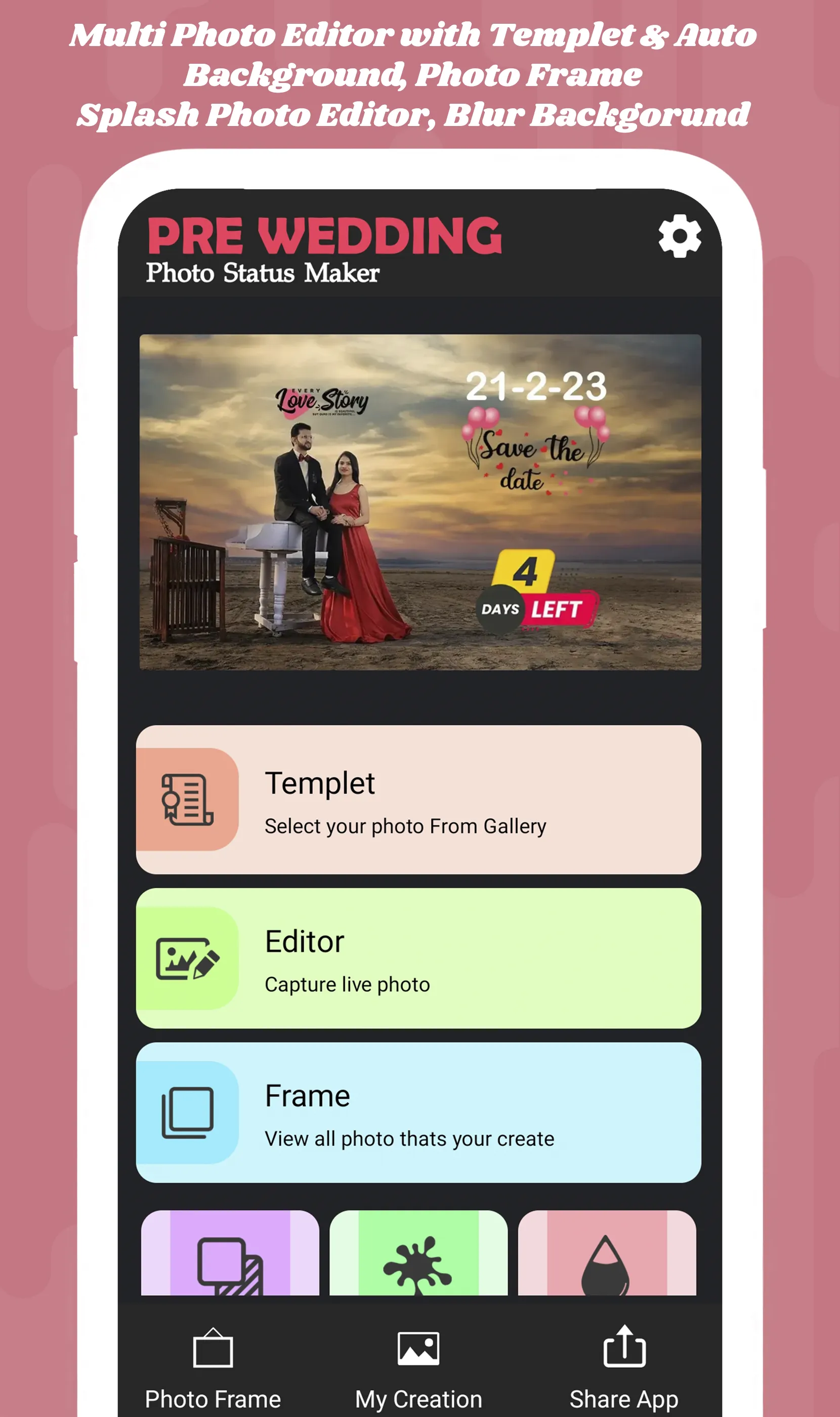 Pre Wedding Photo Editor | Indus Appstore | Screenshot