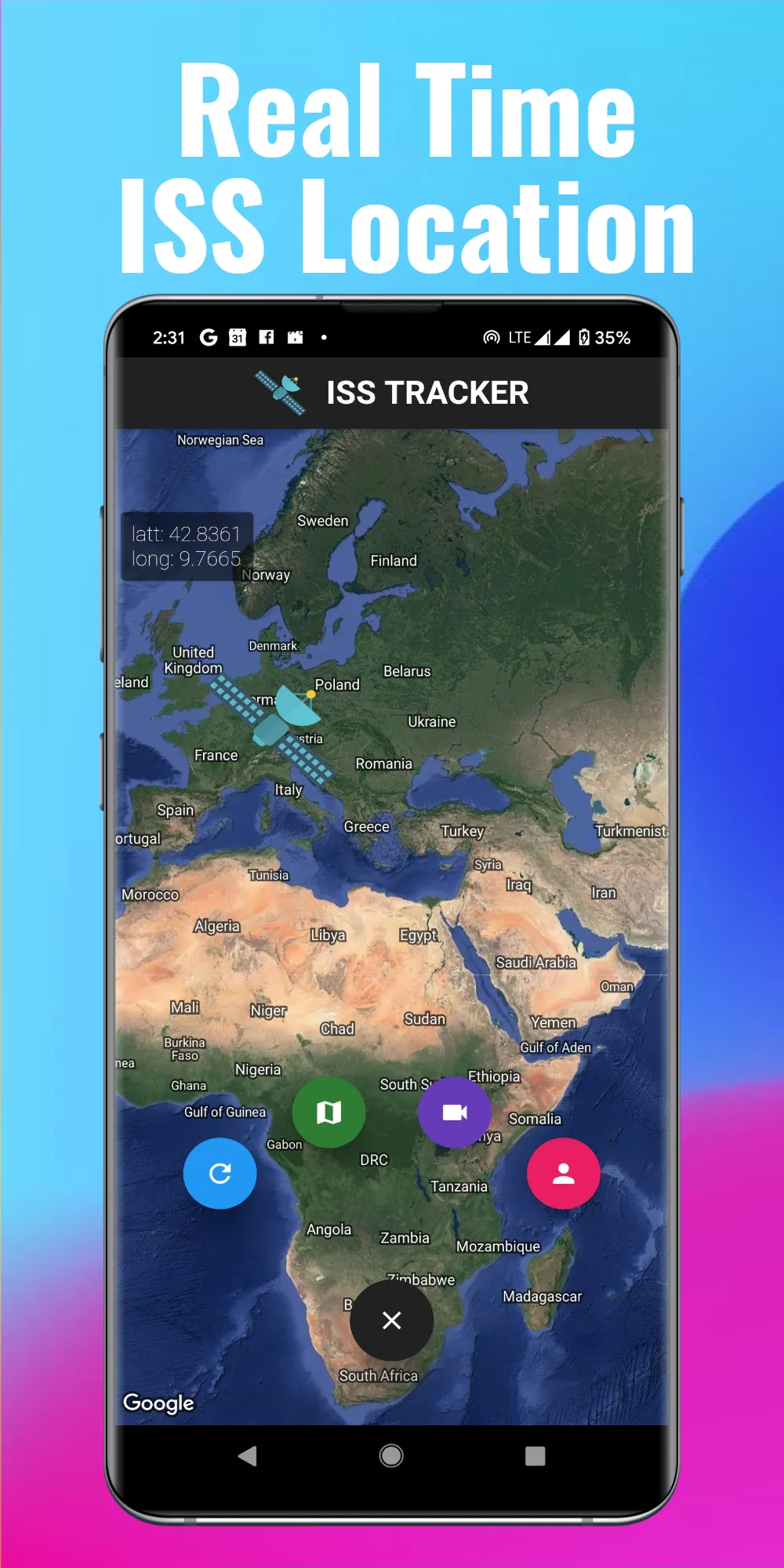 ISS Live: Location & Stream | Indus Appstore | Screenshot