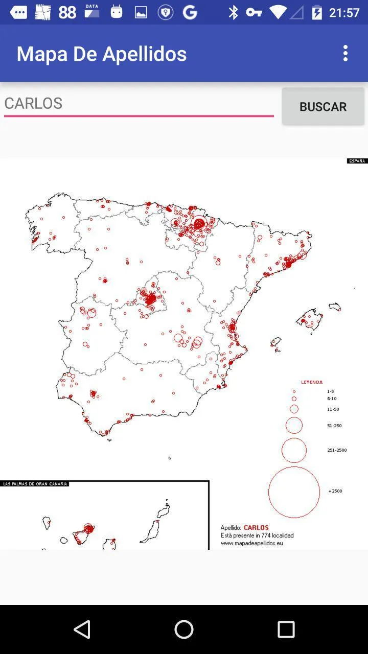 Mapa De Apellidos | Indus Appstore | Screenshot