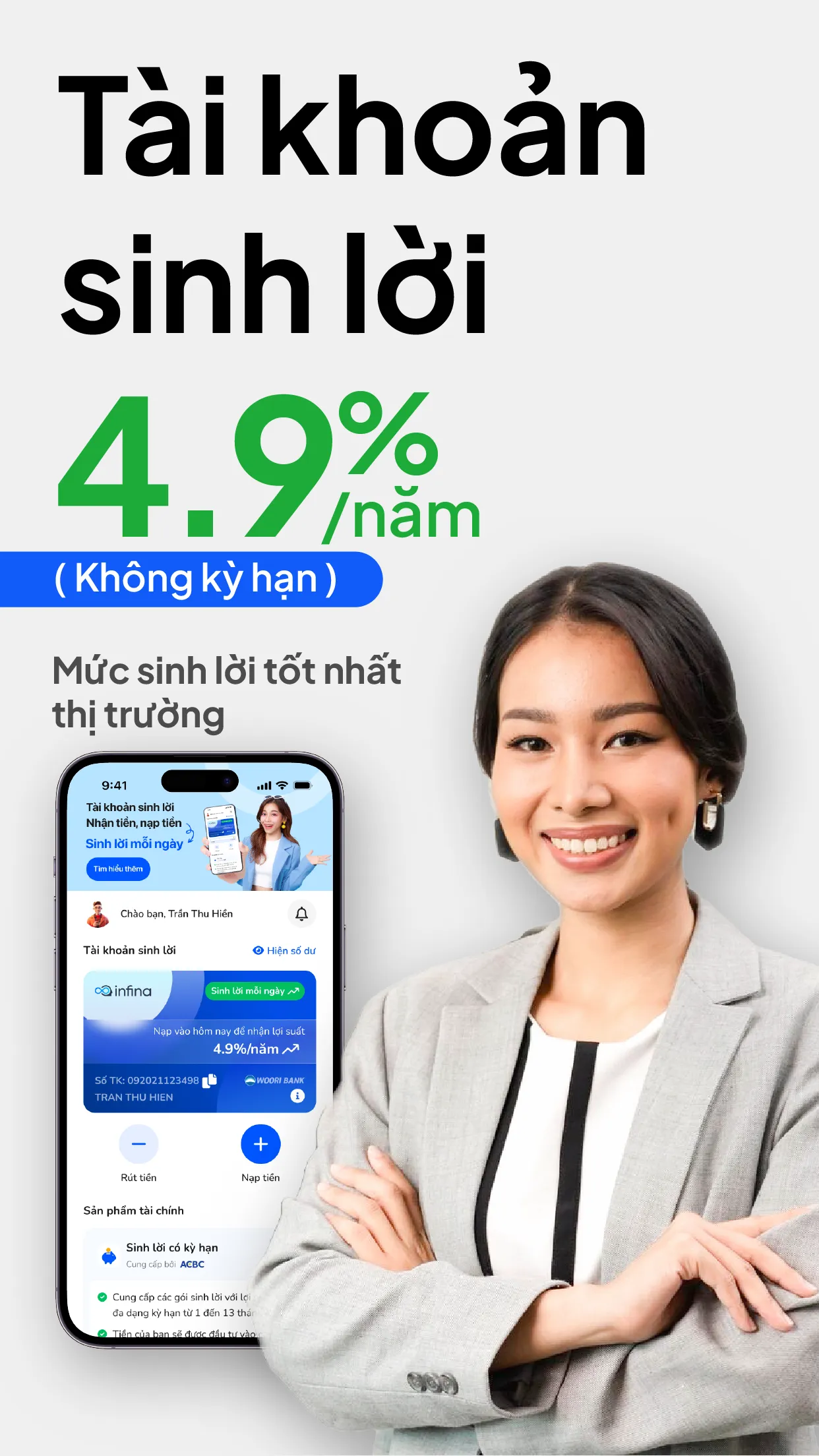 Infina - Tài khoản sinh lời | Indus Appstore | Screenshot