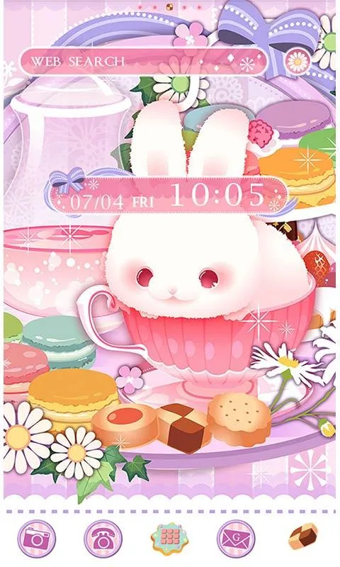 Cute Theme-Teacup Rabbit- | Indus Appstore | Screenshot