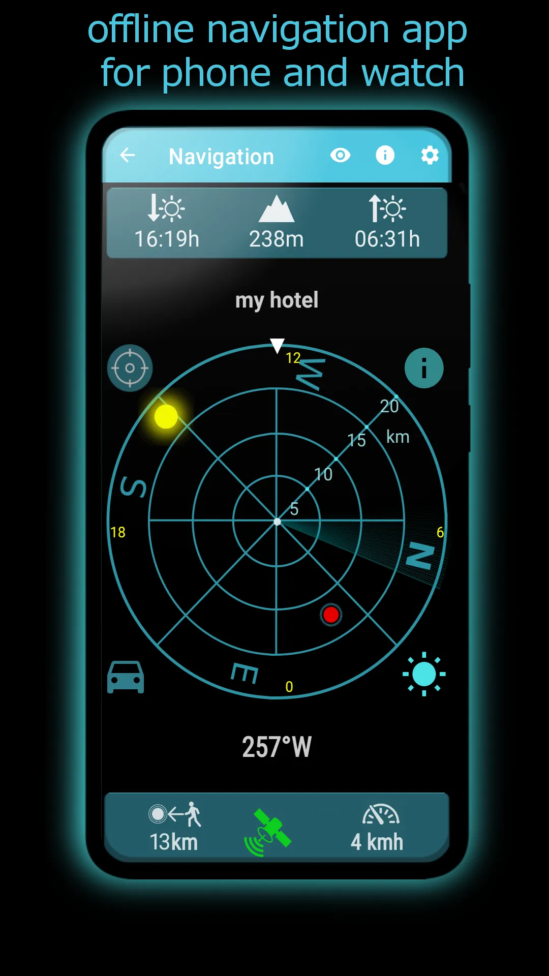 Compass GPS Navigation Wear OS | Indus Appstore | Screenshot