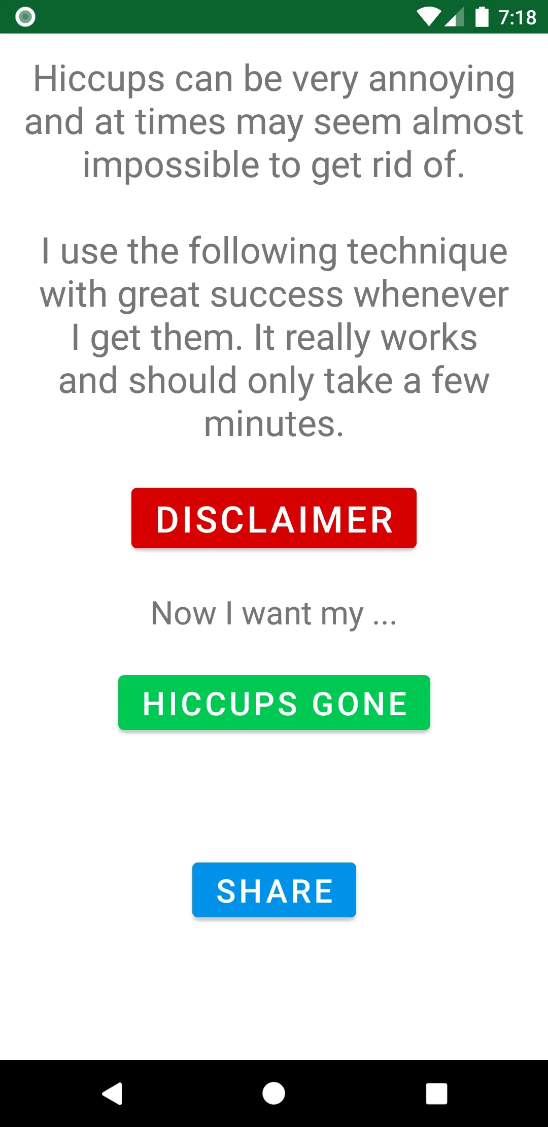 Hiccups Gone | Indus Appstore | Screenshot