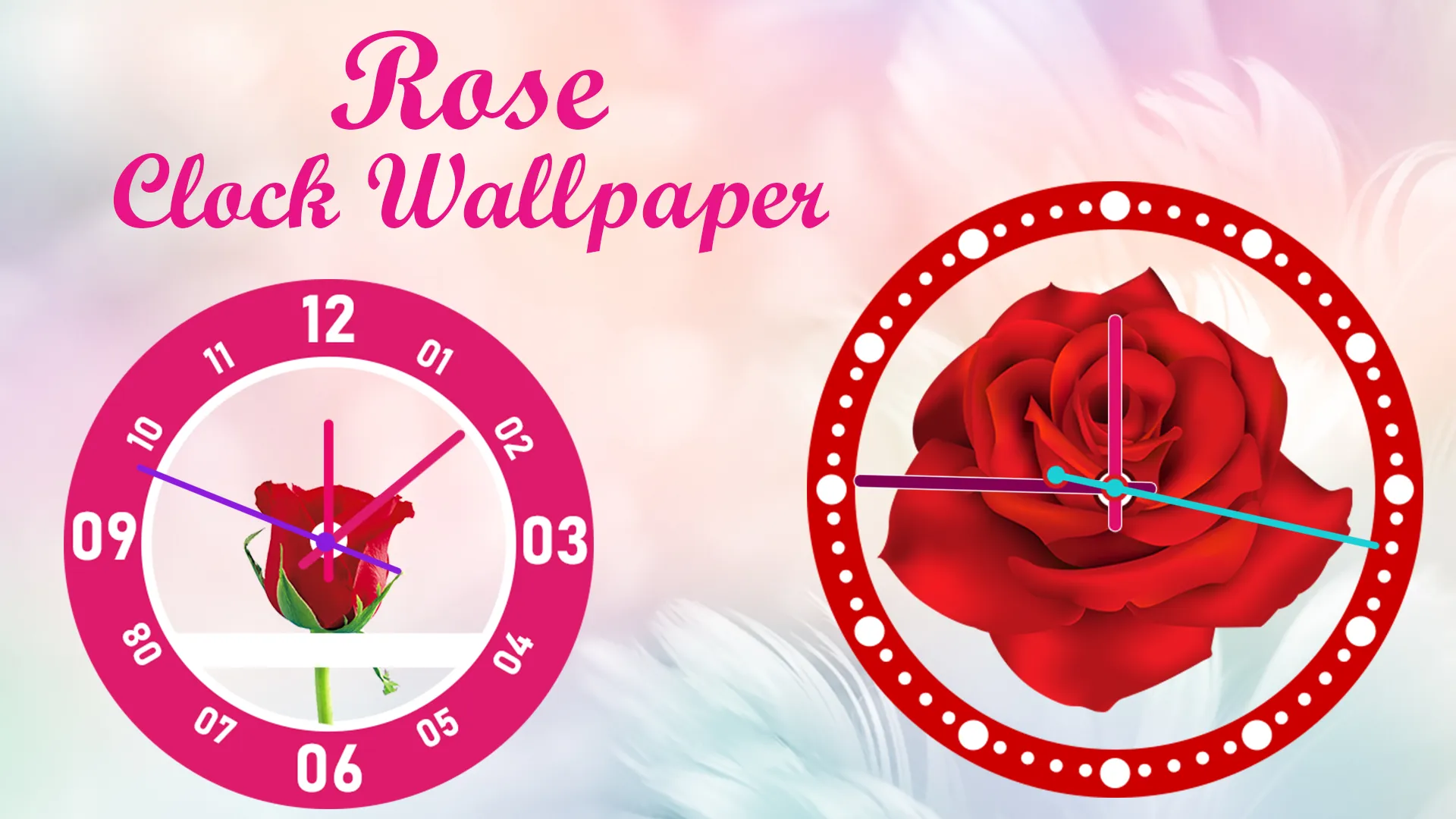 Rose Clock Live Rose Wallpaper | Indus Appstore | Screenshot