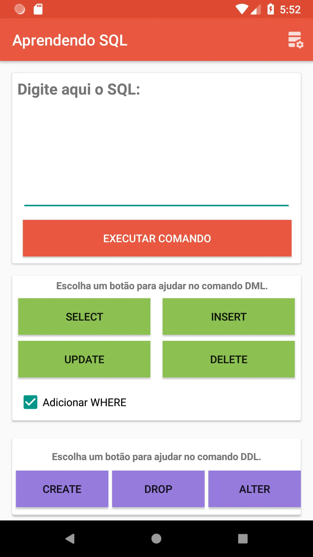 Aprendendo SQL | Indus Appstore | Screenshot