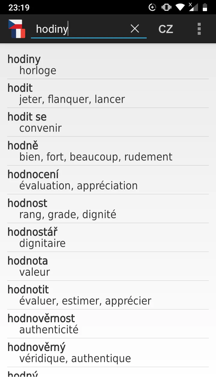 Czech - French offline dict. | Indus Appstore | Screenshot