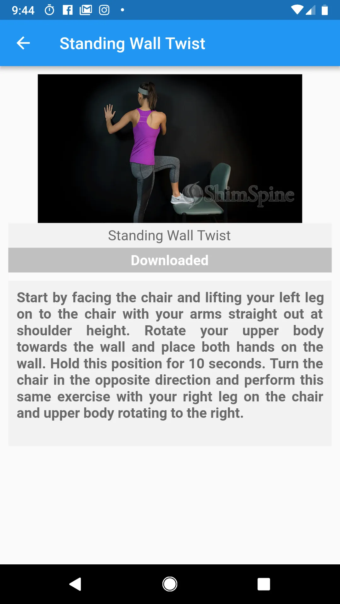 ShimSpine Back and Neck Exerci | Indus Appstore | Screenshot