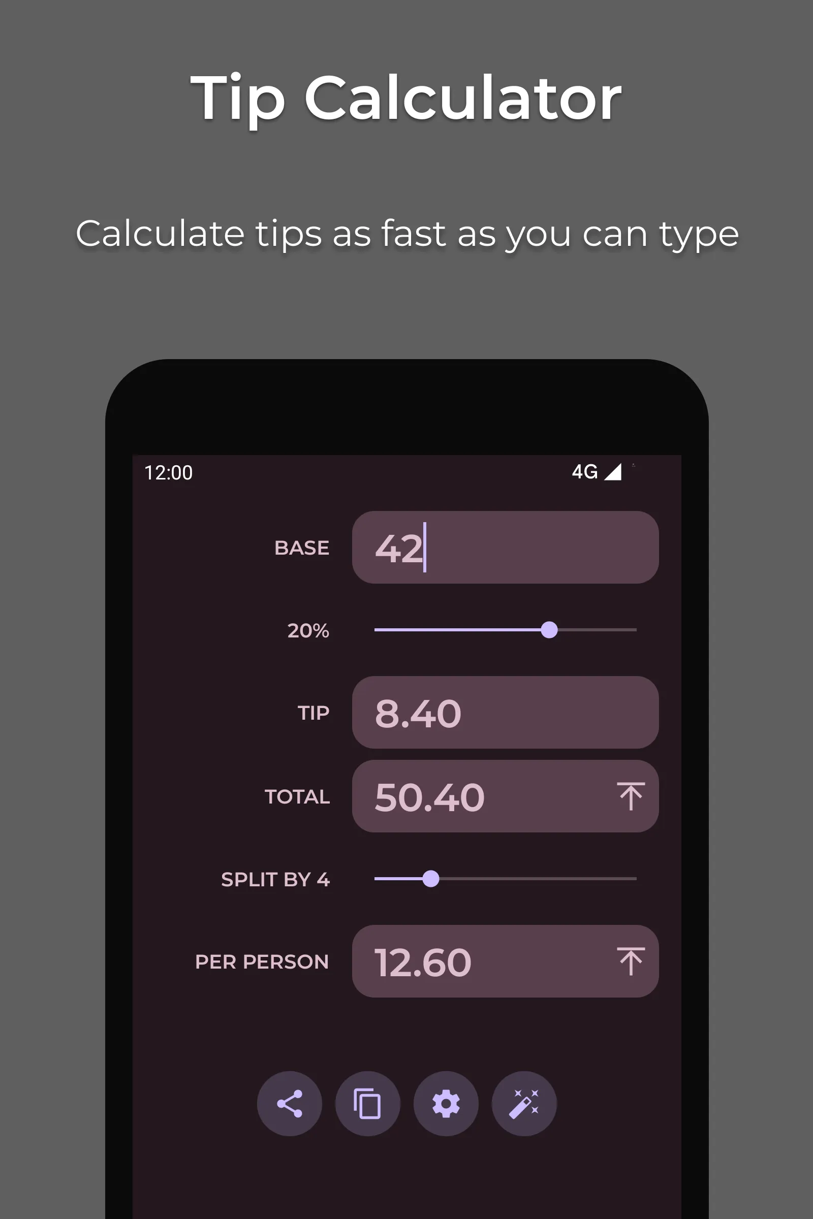 Tip Calculator — Clean, Simple | Indus Appstore | Screenshot