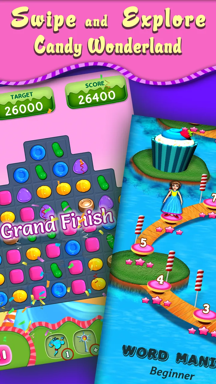 Swiped Candy Geo | Indus Appstore | Screenshot