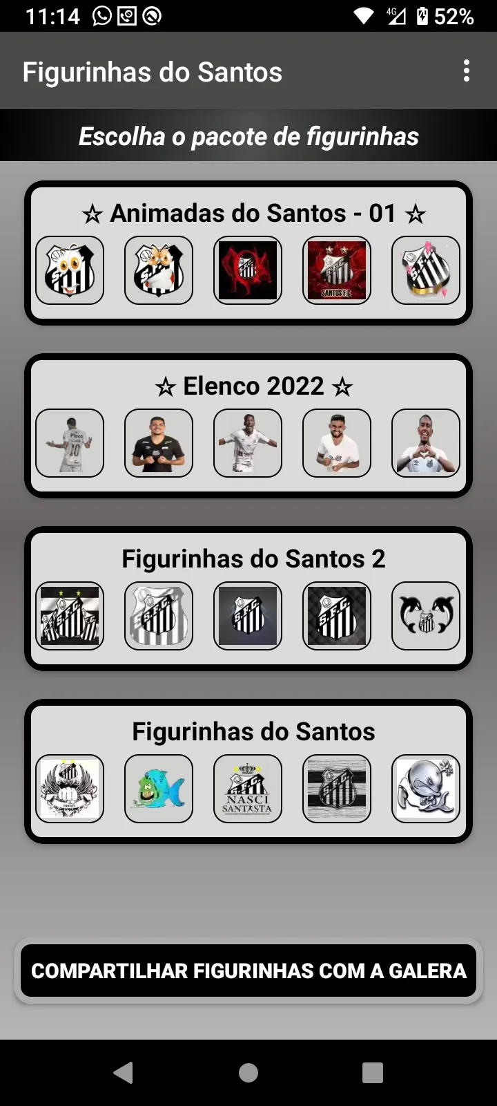 Figurinhas do Santos, o Peixe | Indus Appstore | Screenshot