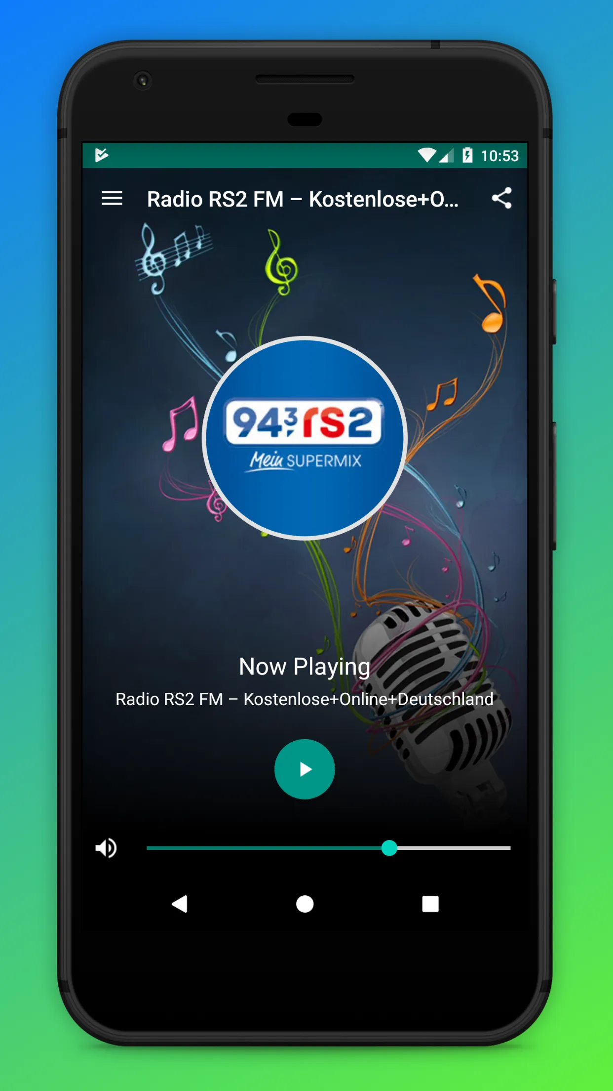 Radio RS2 94.3 App Deutschland | Indus Appstore | Screenshot