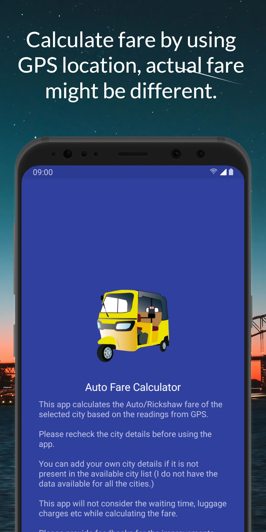 Auto Rickshaw Fare Calculator | Indus Appstore | Screenshot