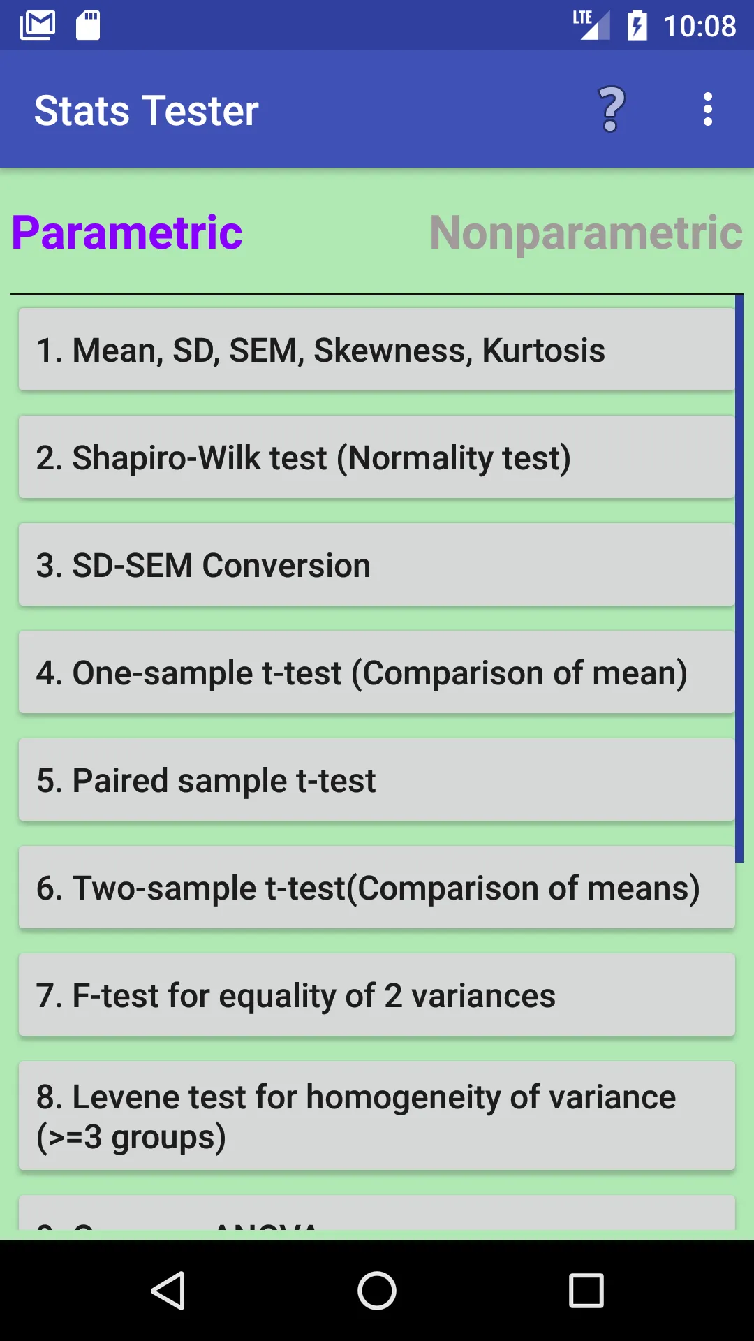 Stats Tester,  Easy statistics | Indus Appstore | Screenshot