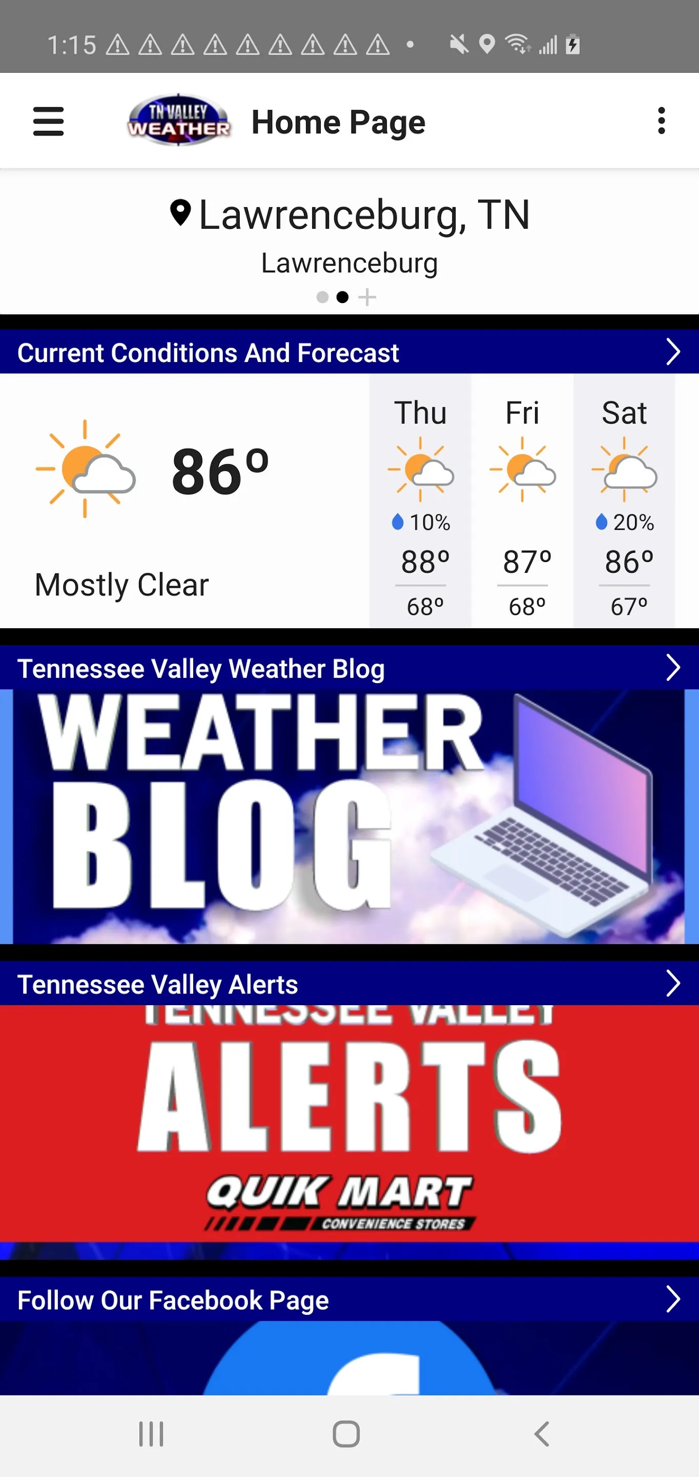 Tennessee Valley Weather | Indus Appstore | Screenshot