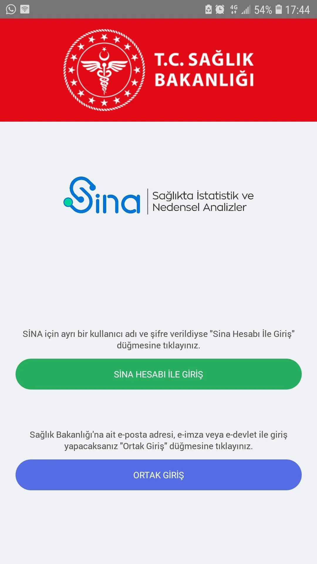 SİNA (Sağlıkta İstatistik ve N | Indus Appstore | Screenshot