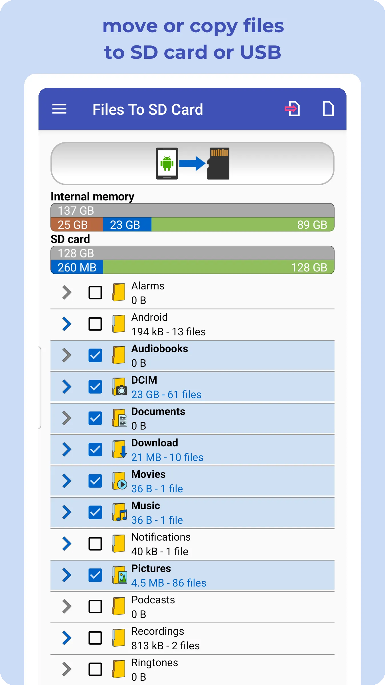 Files To SD Card or USB Drive | Indus Appstore | Screenshot