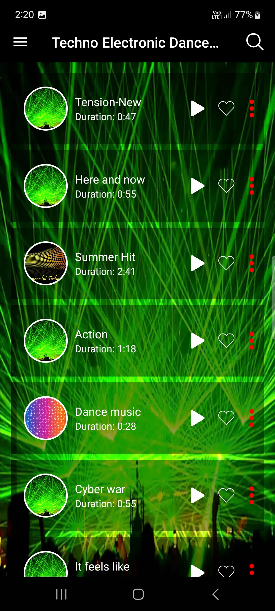 Techno Electronic Dance Music | Indus Appstore | Screenshot