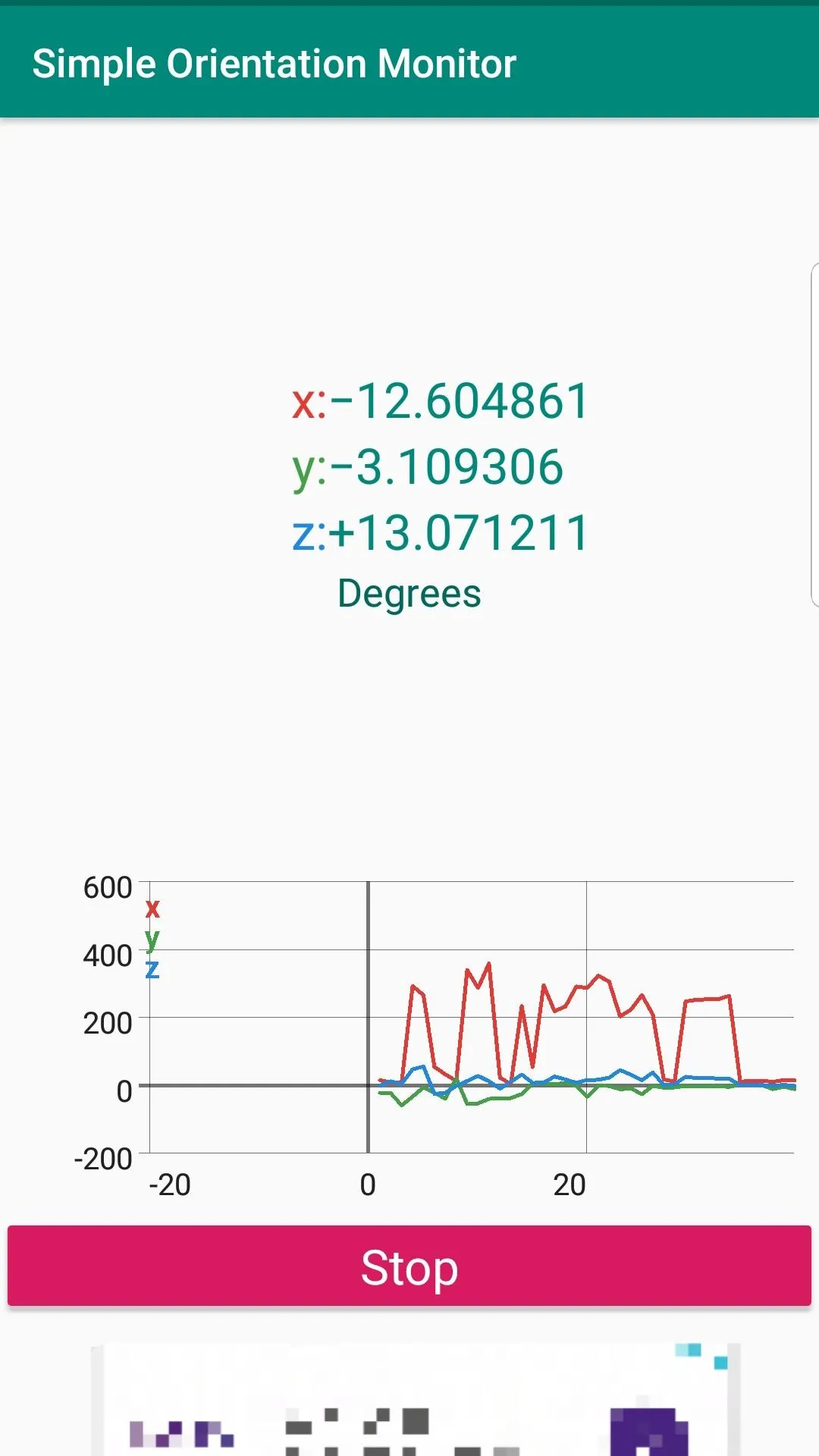 Simple Orientation Monitor | Indus Appstore | Screenshot