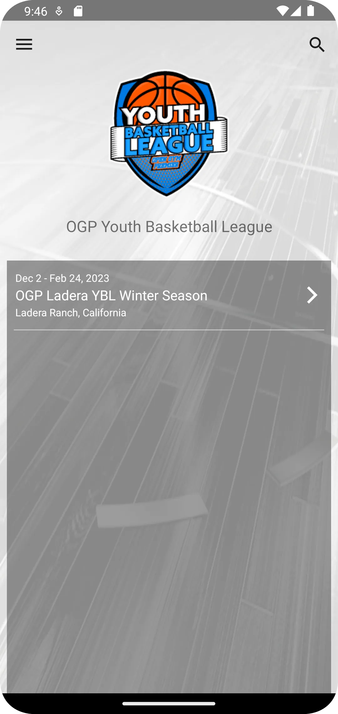 OGP Youth Basketball League | Indus Appstore | Screenshot