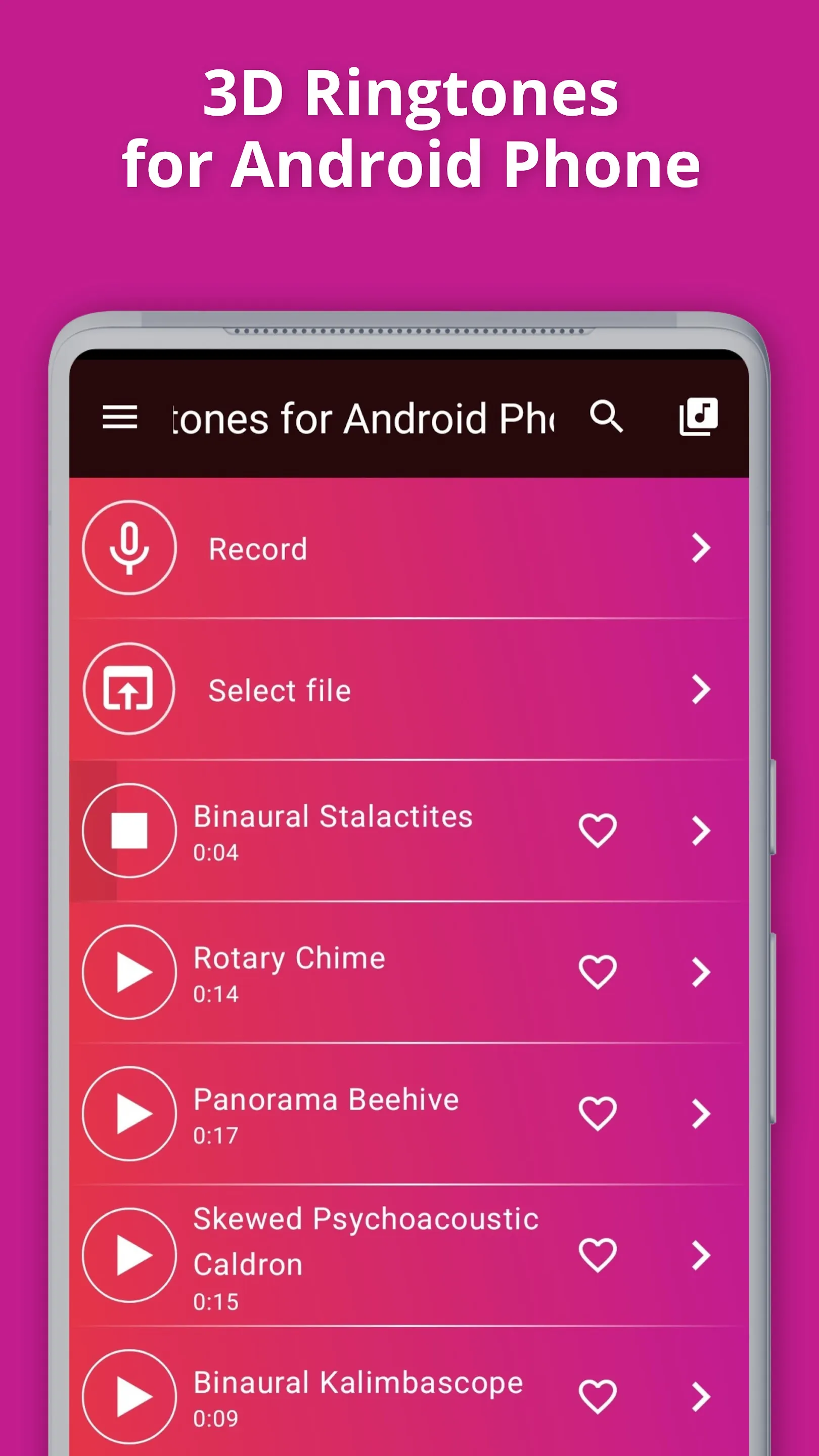 3D Ringtones for Android Phone | Indus Appstore | Screenshot