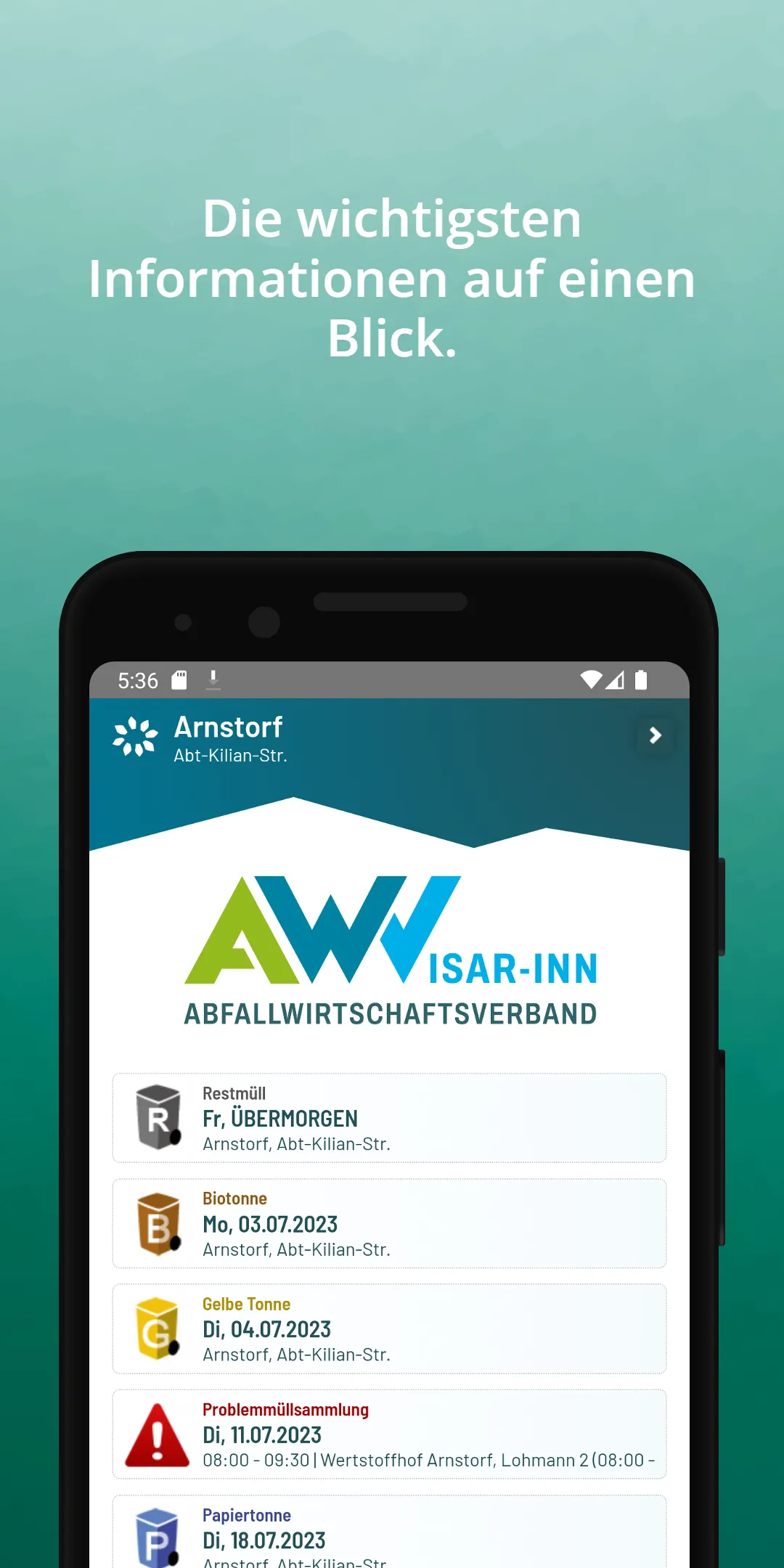 AWV Isar-Inn Abfall-App | Indus Appstore | Screenshot