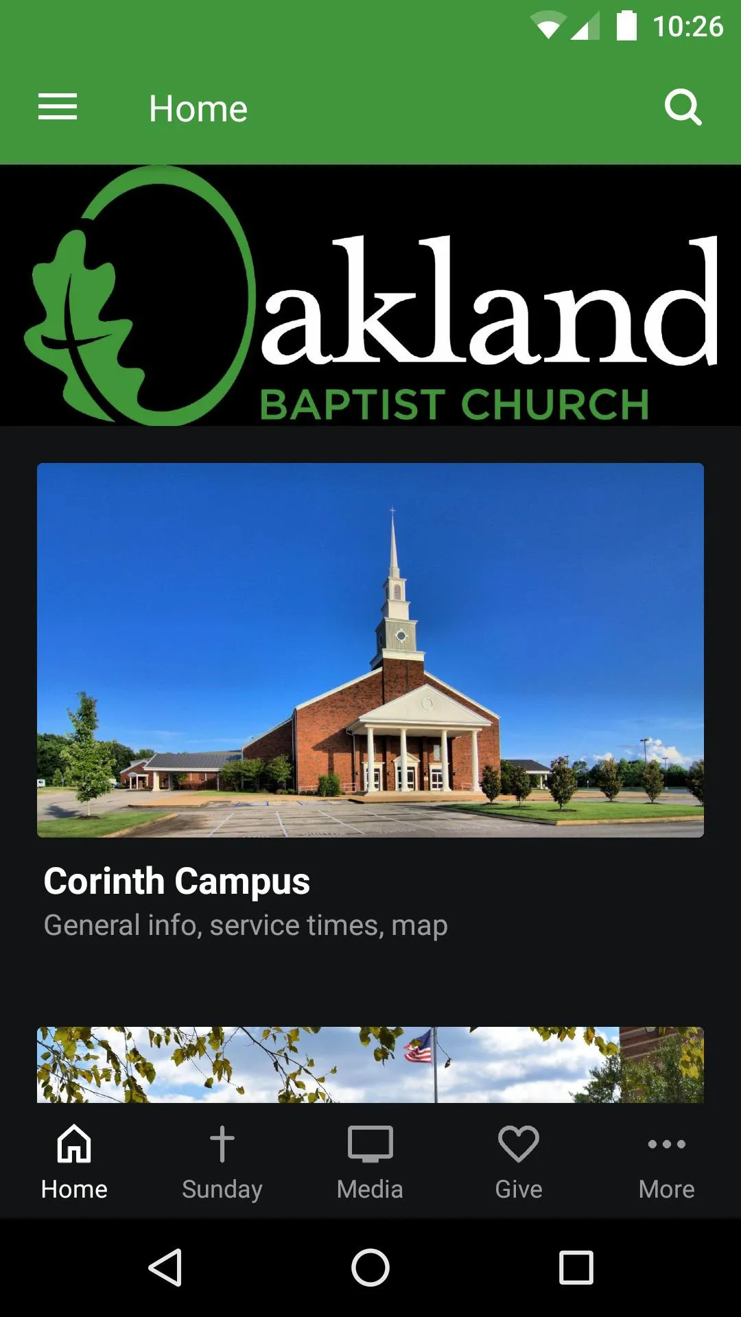 Oakland Baptist Church (OBC) | Indus Appstore | Screenshot