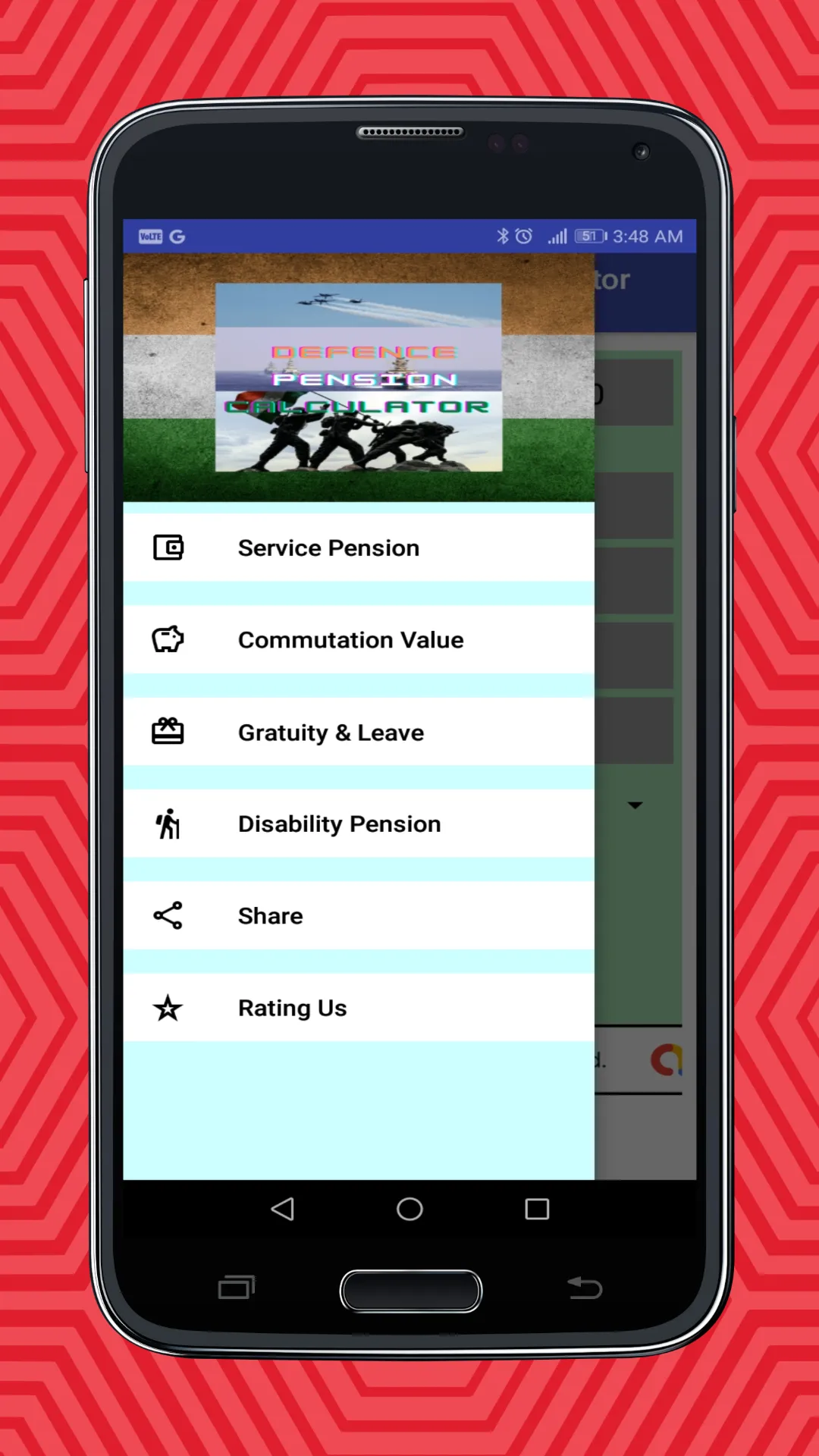 Defence Pension Calculator | Indus Appstore | Screenshot