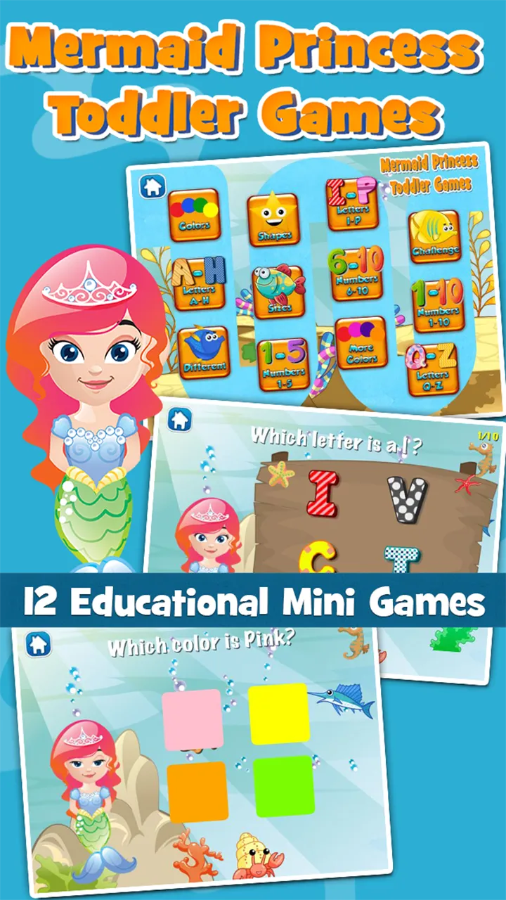 Mermaid Princess Toddler Games | Indus Appstore | Screenshot