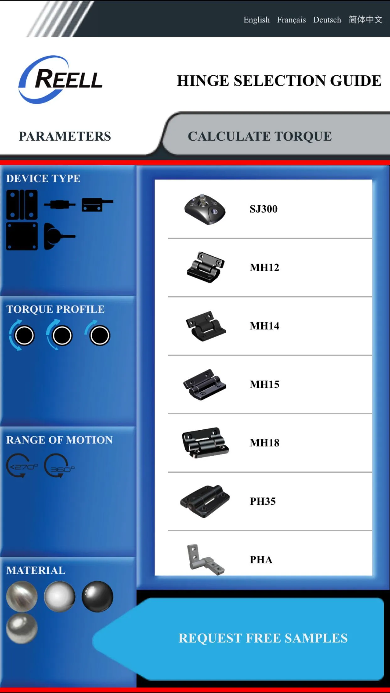 Reell Hinge Selection Guide | Indus Appstore | Screenshot