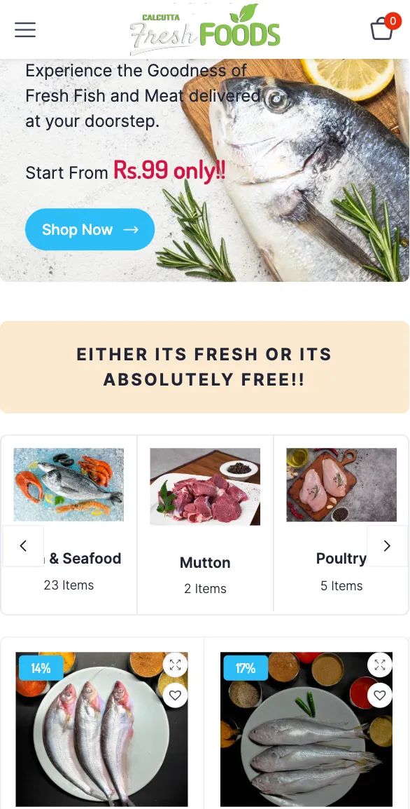 Calcutta Fresh Foods Fish&Meat | Indus Appstore | Screenshot