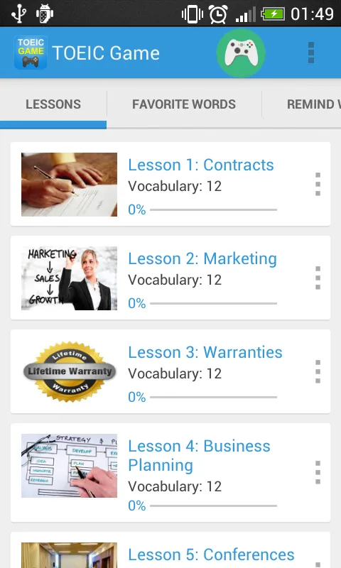 TOEIC Vocabulary TFlat | Indus Appstore | Screenshot