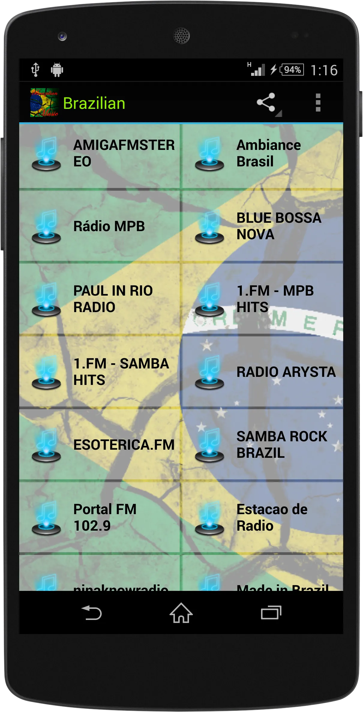 Brazilian MUSIC RADIO | Indus Appstore | Screenshot