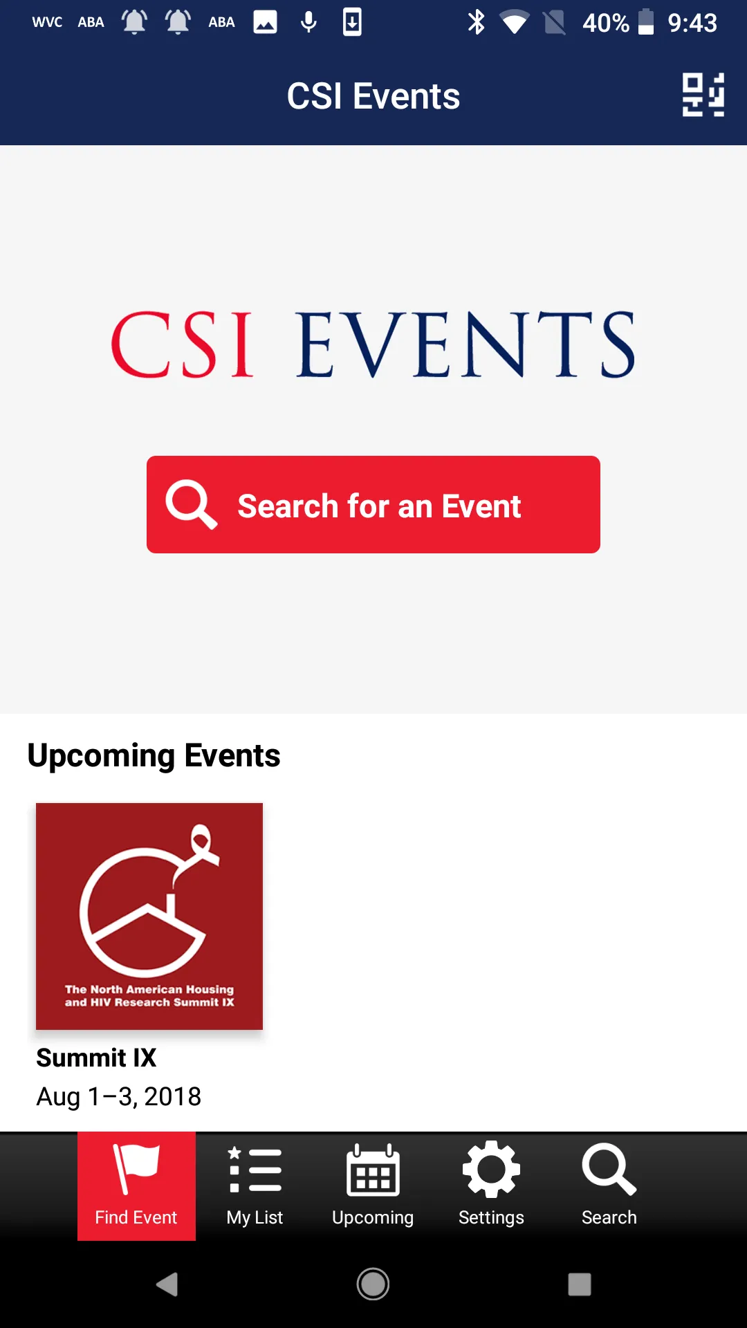 CSI Events | Indus Appstore | Screenshot